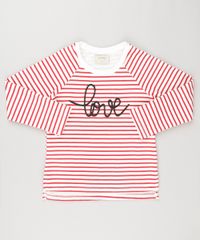 Blusao-Infantil-Listrado--Love---em-Moletom-Manga-Longa-Decote-Redondo-Off-White-9195318-Off_White_1