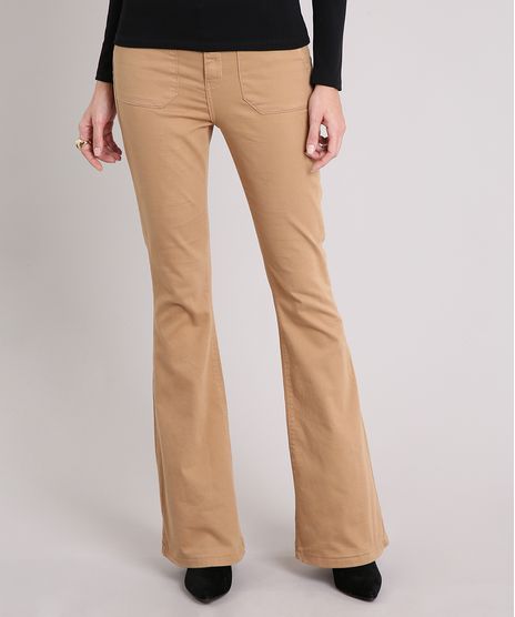 Calca-Feminina-Flare-Cintura-Alta-Caramelo-9031173-Caramelo_1