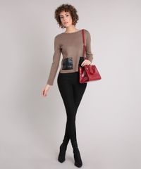 Sueter-Feminino-em-Trico-com-Bolsos--Kaki-8877649-Kaki_3