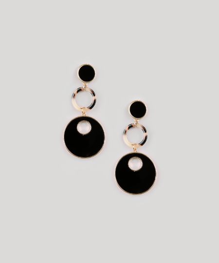 Brinco-Feminino-com-Pingente-Redondo-Dourado-9034376-Dourado_1