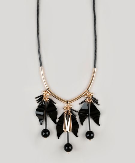 Colar-Feminino-com-Pingentes-de-Acrilico-Preto-9035071-Preto_1