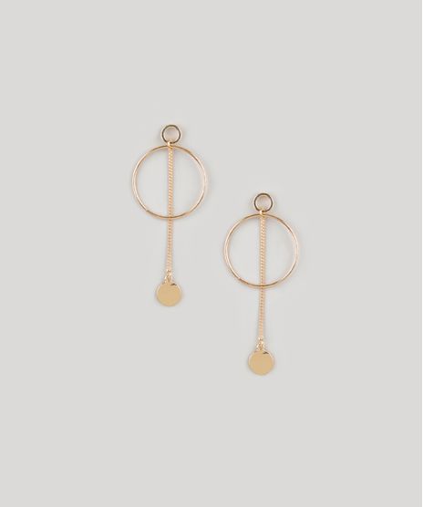 Brinco-Feminino-com-Argola-e-Corrente-Dourado-8838859-Dourado_1