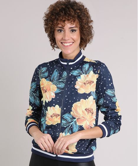 bomber feminina floral