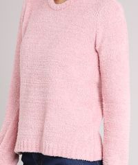 Sueter-Feminino-Basico-em-Trico-Felpudo-Manga-Longa-Decote-Redondo-Rose-8833894-Rose_4