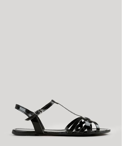 Rasteira-Feminina-com-Recortes-em-Verniz-Preto-9213076-Preto_1