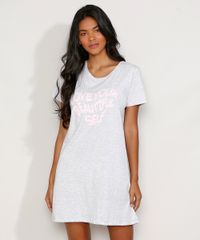 Camisola-Feminina--Love-Your-Beautiful-Self--Manga-Curta-Cinza-Mescla-9974460-Cinza_Mescla_1