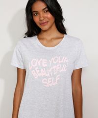 Camisola-Feminina--Love-Your-Beautiful-Self--Manga-Curta-Cinza-Mescla-9974460-Cinza_Mescla_4