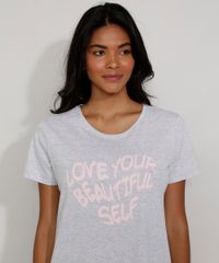 Camisola-Feminina--Love-Your-Beautiful-Self--Manga-Curta-Cinza-Mescla-9974460-Cinza_Mescla_5