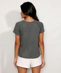 Pijama-Feminino-com-Listras-Manga-Curta-Cinza-Mescla-Escuro-9980762-Cinza_Mescla_Escuro_2