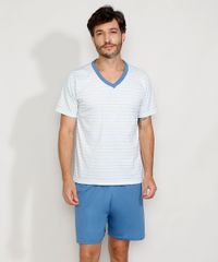 Pijama-Masculino-Lupo-com-Listras-Manga-Curta-Branco-9971833-Branco_1