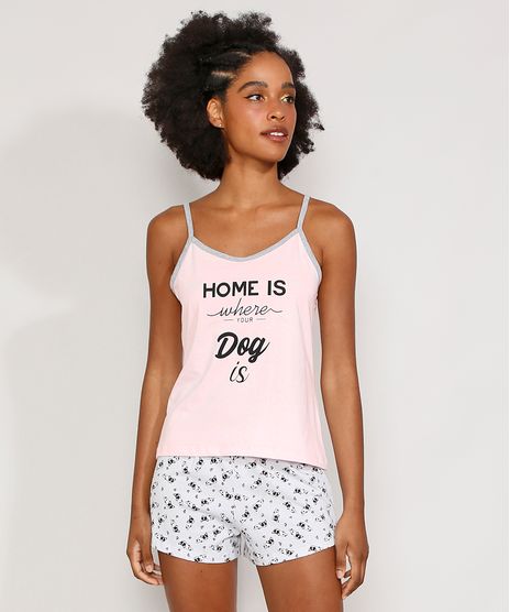 Pijama-Feminino-Regata--Home-is-Where-Your-Dog-is--Rosa-Claro-9972749-Rosa_Claro_1