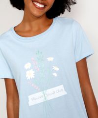 Camisola-Feminina-Flores-Manga-Curta-Azul-Claro-9972750-Azul_Claro_2