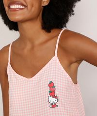Pijama-Feminino-Regata-Hello-Kitty-Estampado-Xadrez-Vichy-Rosa-Claro-9978871-Rosa_Claro_2
