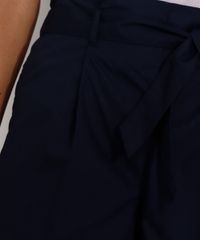 Short-Feminino-Clochard-Cintura-Alta-Alfaiataria-com-Bolsos-e-Faixa-para-Amarrar-Azul-Marinho-9983098-Azul_Marinho_4