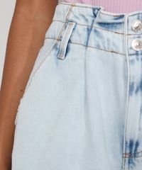 Short-Jeans-Feminino-Gode-Cintura-Super-Alta-Marmorizado-com-Pences-Azul-Claro-9985651-Azul_Claro_6