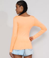 Blusa-Feminina-Basica-Manga-Longa-Decote-Redondo-Laranja-Claro-8578638-Laranja_Claro_2