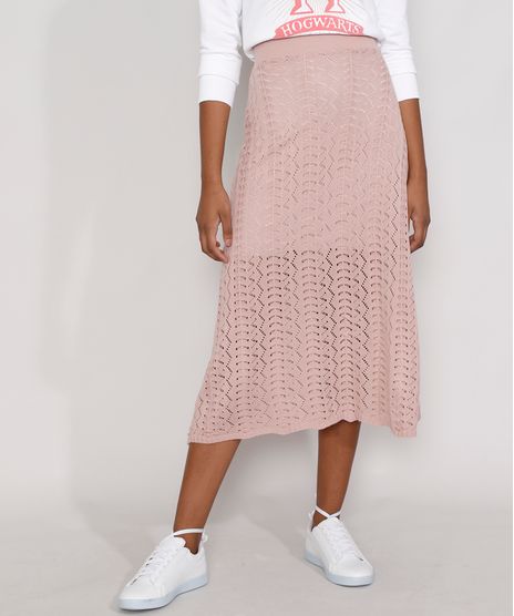 Saia-de-Trico-Feminina-Midi-Rose-9981900-Rose_1