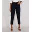 Calca-de-Sarja-Feminina-Clochard-Cintura-Alta-com-Cinto-Azul-Marinho-9984440-Azul_Marinho_1
