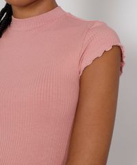 Blusa-Feminina-Canelada-com-Frufru-Manga-Curta-Gola-Alta-Rose-9943282-Rose_5