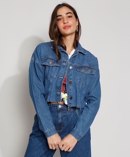Jaqueta-Jeans-Feminina-Cropped-Barra-com-Elastico-Azul-Escuro-9985891-Azul_Escuro_1 Jaqueta-Jeans-Feminina-Cropped-Barra-com-Elastico-Azul-Escuro-9985891-Azul_Escuro_1