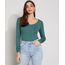 Blusa-Feminina-Manga-Longa-Basica-Decote-Redondo-Verde-Escuro-8578638-Verde_Escuro_1