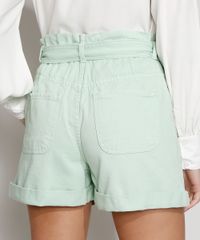 Short-de-Sarja-Feminino-Cintura-Super-Alta-Clochard-com-Faixa-para-Amarrar-Verde-Claro-9983324-Verde_Claro_2