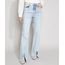 Calca-Jeans-Feminina-Cintura-Super-Alta-Flare-com-Fenda-Frontal-Azul-Claro-9985798-Azul_Claro_1