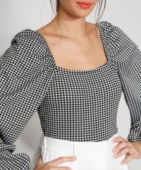 Blusa-Feminina-Manga-Bufante-Estampada-Pied-de-Poule-Decote-Reto-Preta-9982021-Preto_5