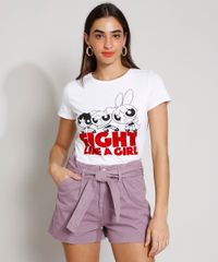 Camiseta-Feminina-Manga-Curta-As-Meninas-Superpoderosas--Fight-Like-a-Girl--Flocada-Decote-Redondo-Off-White-9979481-Off_White_5