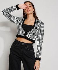 Cardigan-Feminino-de-Trico-Estampado-Xadrez-Cropped-Decote-V-Off-White-9977231-Off_White_6 Cardigan-Feminino-de-Trico-Estampado-Xadrez-Cropped-Decote-V-Off-White-9977231-Off_White_6