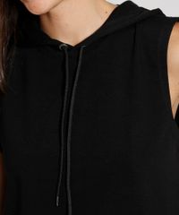Regata-de-Moletom-Feminina-Basica-Cropped-com-Capuz-Preta-9980050-Preto_4