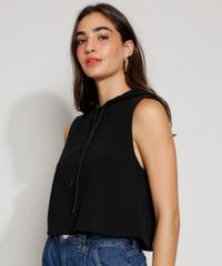 Regata-de-Moletom-Feminina-Basica-Cropped-com-Capuz-Preta-9980050-Preto_6
