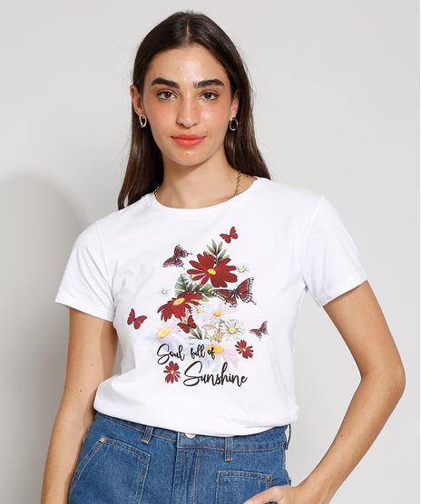 Camiseta-Feminina-Manga-Curta--Soul-Full-Of-Sunshine--Decote-Redondo-Off-White-9981733-Off_White_1