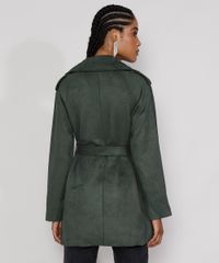 Casaco-Trench-Coat-de-Suede-Feminino-Transpassado-com-Bolsos-e-Faixa-para-Amarrar-Verde-Militar-9825172-Verde_Militar_2