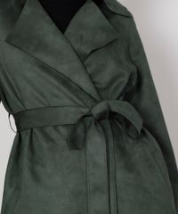 Casaco-Trench-Coat-de-Suede-Feminino-Transpassado-com-Bolsos-e-Faixa-para-Amarrar-Verde-Militar-9825172-Verde_Militar_6