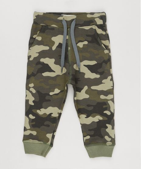Calca-Infantil-Estampada-Camuflada-com-Bolsos-Verde-Militar-9155125-Verde_Militar_1