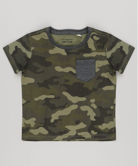 Camiseta-Infantil-Estampada-Camuflada-com-Bolso-Manga-Curta-Gola-Careca-Verde-Militar-9140063-Verde_Militar_1