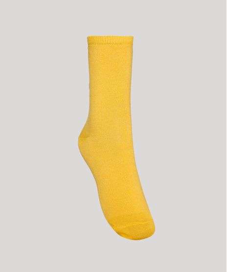 Meia-Feminina-Smiley-Cano-Alto-Amarela-9982460-Amarelo_1