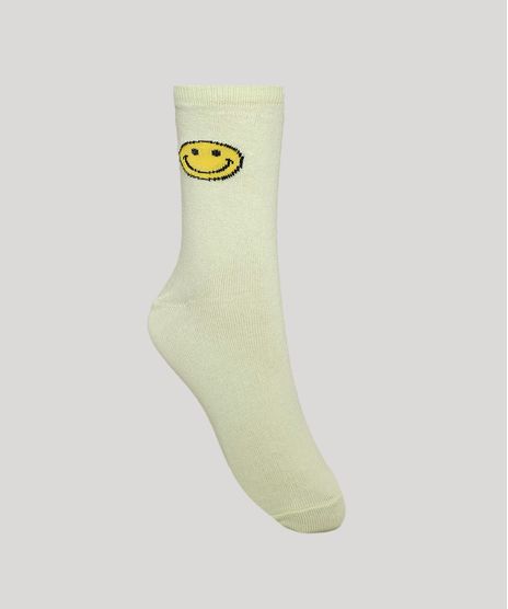 Meia-Feminina-Smiley-Cano-Alto-Verde-9982461-Verde_1
