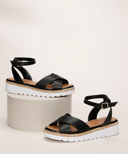 Sandalia-Feminina-Malu-Super-Comfort-Flatform-com-Tiras-Cruzadas-e-Corda-Preta-9962602-Preto_1