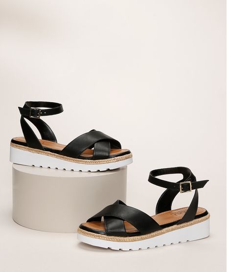 Sandalia-Feminina-Malu-Super-Comfort-Flatform-com-Tiras-Cruzadas-e-Corda-Preta-9962602-Preto_1