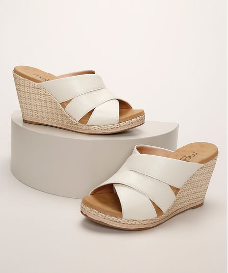 Tamanco-Feminino-Malu-Super-Comfort-Anabela-Alta-com-Tiras-Cruzadas-e-Palha-Off-White-9962604-Off_White_1