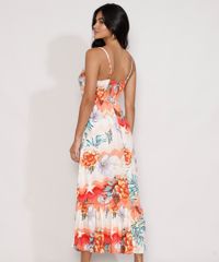 Vestido-Feminino-Midi-Mullet-Estampado-Floral-com-Babado-Alca-Fina-Bege-Claro-9971787-Bege_Claro_2