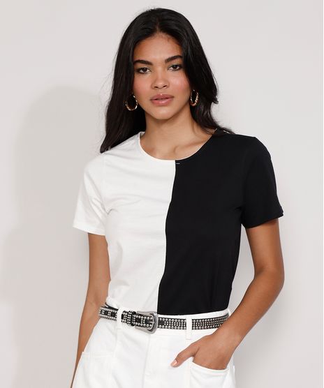 Camiseta-Feminina-Manga-Curta-Bicolor-Decote-Redondo-Preta-9981697-Preto_1