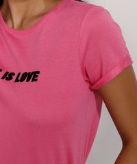 Camiseta-Feminina-Manga-Curta-Pride--Love-is-Love--Flocada-Decote-Redondo-Rosa-9976655-Rosa_6