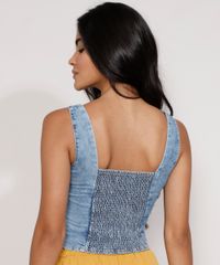 Regata-Jeans-Feminina-Cropped-Corset-Marmorizada-Alca-Larga-Decote-Reto-Azul-Claro-9985968-Azul_Claro_2