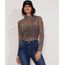 Blusa-de-Tule-Feminina-Manga-Longa-Estampada-Animal-Print-Onca-Gola-Alta-Bege-Escuro-9981296-Bege_Escuro_1