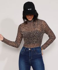 Blusa-de-Tule-Feminina-Manga-Longa-Estampada-Animal-Print-Onca-Gola-Alta-Bege-Escuro-9981296-Bege_Escuro_6