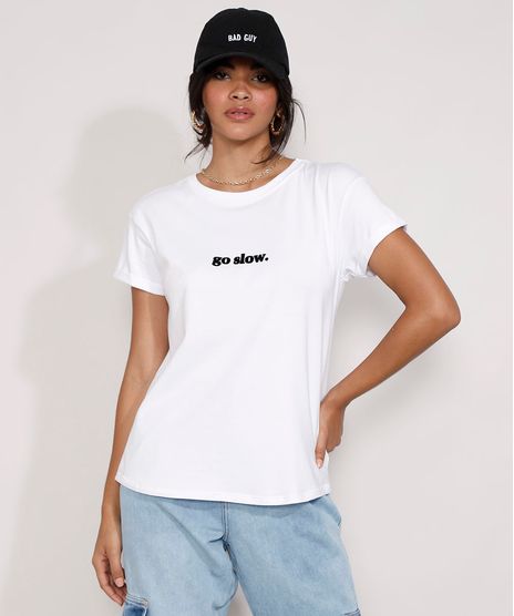 Camiseta-Feminina-Manga-Curta--Go-Slow--Flocada-Decote-Redondo-Branca-9957948-Branco_1