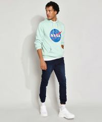 Blusa-de-Moletom-Masculina-NASA-com-Capuz-e-Bolso-Canguru-Verde-Claro-9973180-Verde_Claro_3